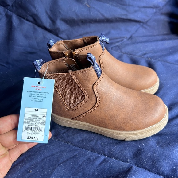 Cat & Jack Tan Kids Boots - Picture 2 of 3